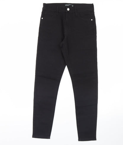 Womens UK Size 12 Preworn Regular Fit Skinny Black Jeans