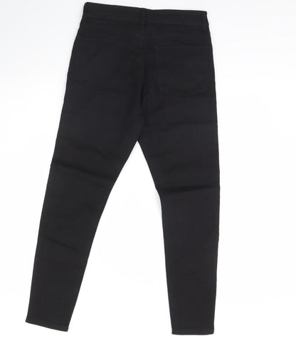 Womens UK Size 12 Preworn Regular Fit Skinny Black Jeans