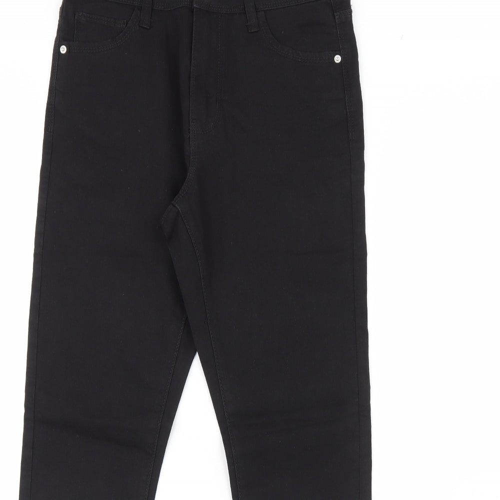 Womens UK Size 12 Preworn Regular Fit Skinny Black Jeans