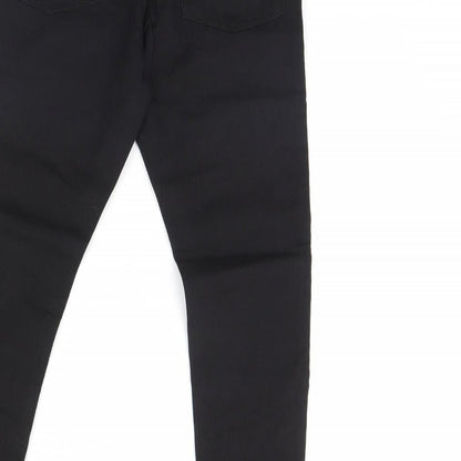 Womens UK Size 12 Preworn Regular Fit Skinny Black Jeans