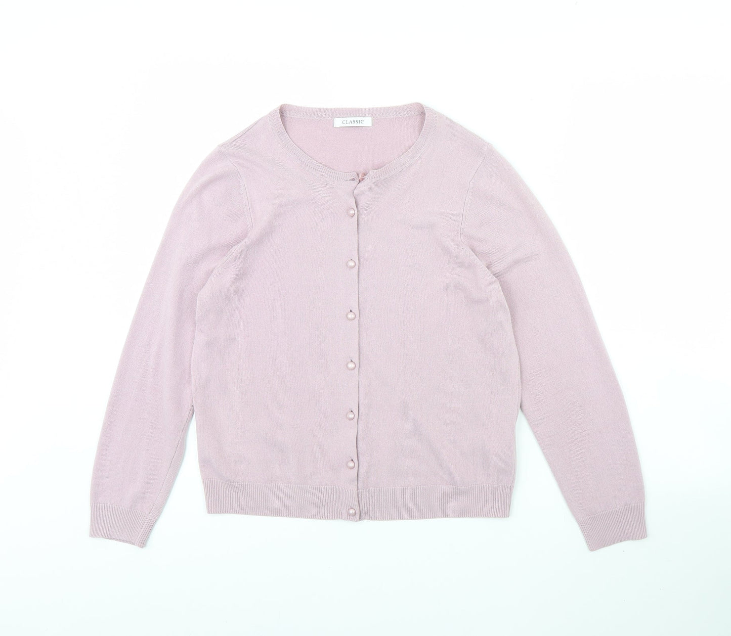Womens UK Size 12 M&S Pink Cardigan Jumper