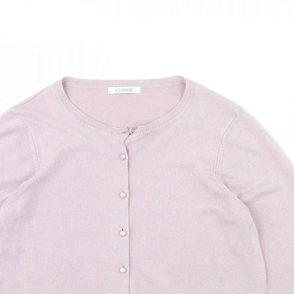 Womens UK Size 12 M&S Pink Cardigan Jumper