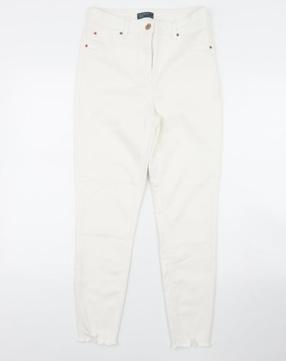 Womens UK Size 10 Papaya Regular Fit Skinny White Jeans