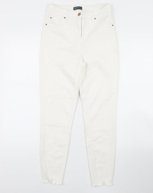 Womens UK Size 10 Papaya Regular Fit Skinny White Jeans