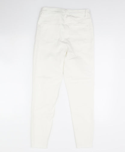 Womens UK Size 10 Papaya Regular Fit Skinny White Jeans