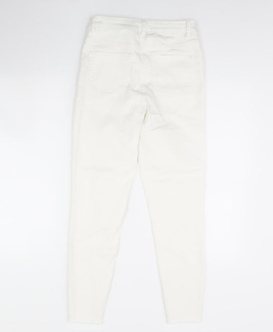 Womens UK Size 10 Papaya Regular Fit Skinny White Jeans