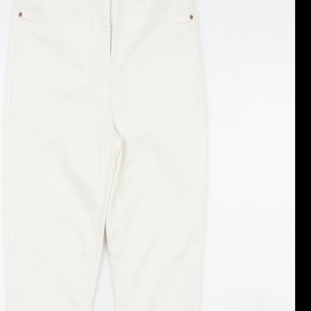 Womens UK Size 10 Papaya Regular Fit Skinny White Jeans