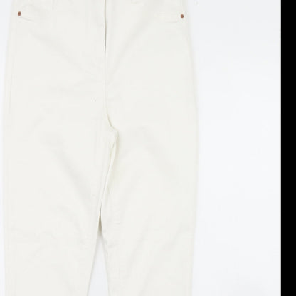 Womens UK Size 10 Papaya Regular Fit Skinny White Jeans