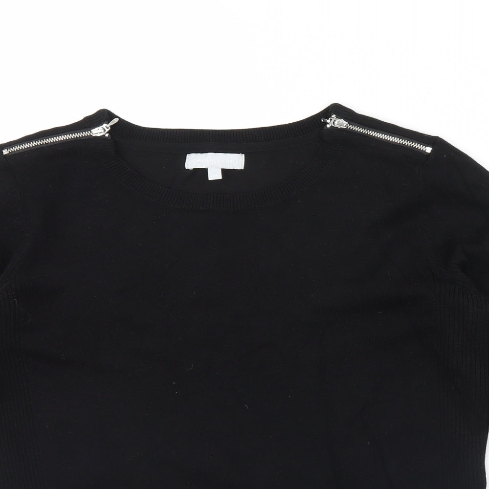 Womens UK Size 14 Redherring Black Pullover Jumper