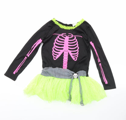 Preworn Girls Black   Fit & Flare  Size 8 Years  - Halloween