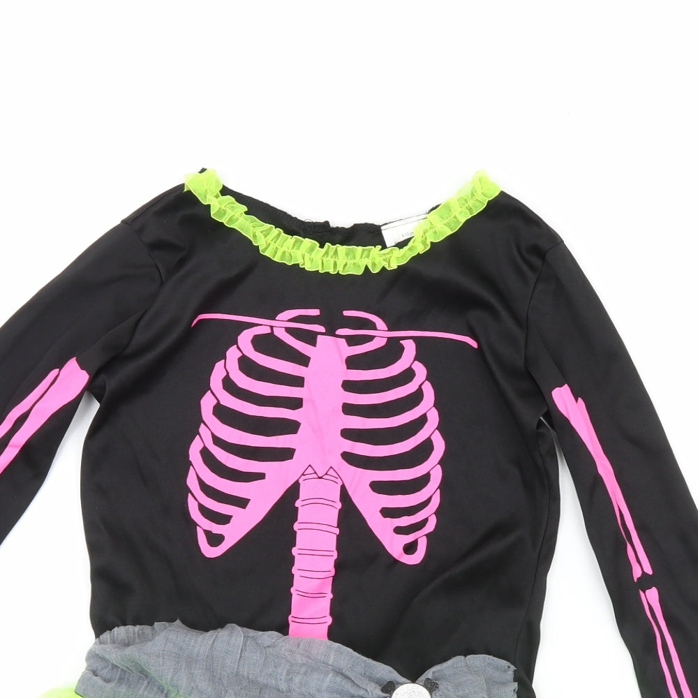 Preworn Girls Black   Fit & Flare  Size 8 Years  - Halloween