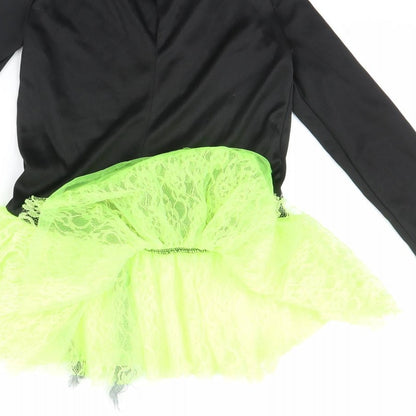 Preworn Girls Black   Fit & Flare  Size 8 Years  - Halloween