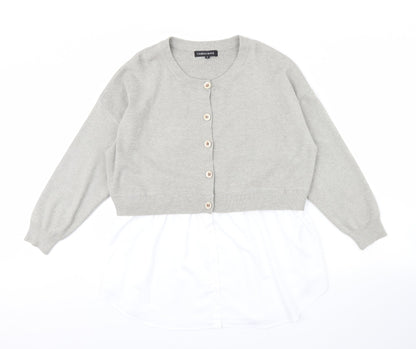 Womens UK Size M Cameo rose Grey Pullover Jumper