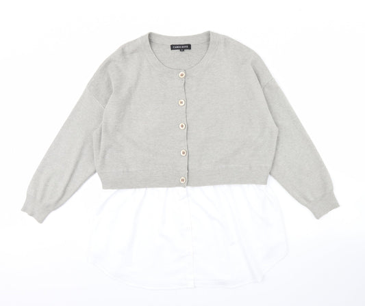 Womens UK Size M Cameo rose Grey Pullover Jumper