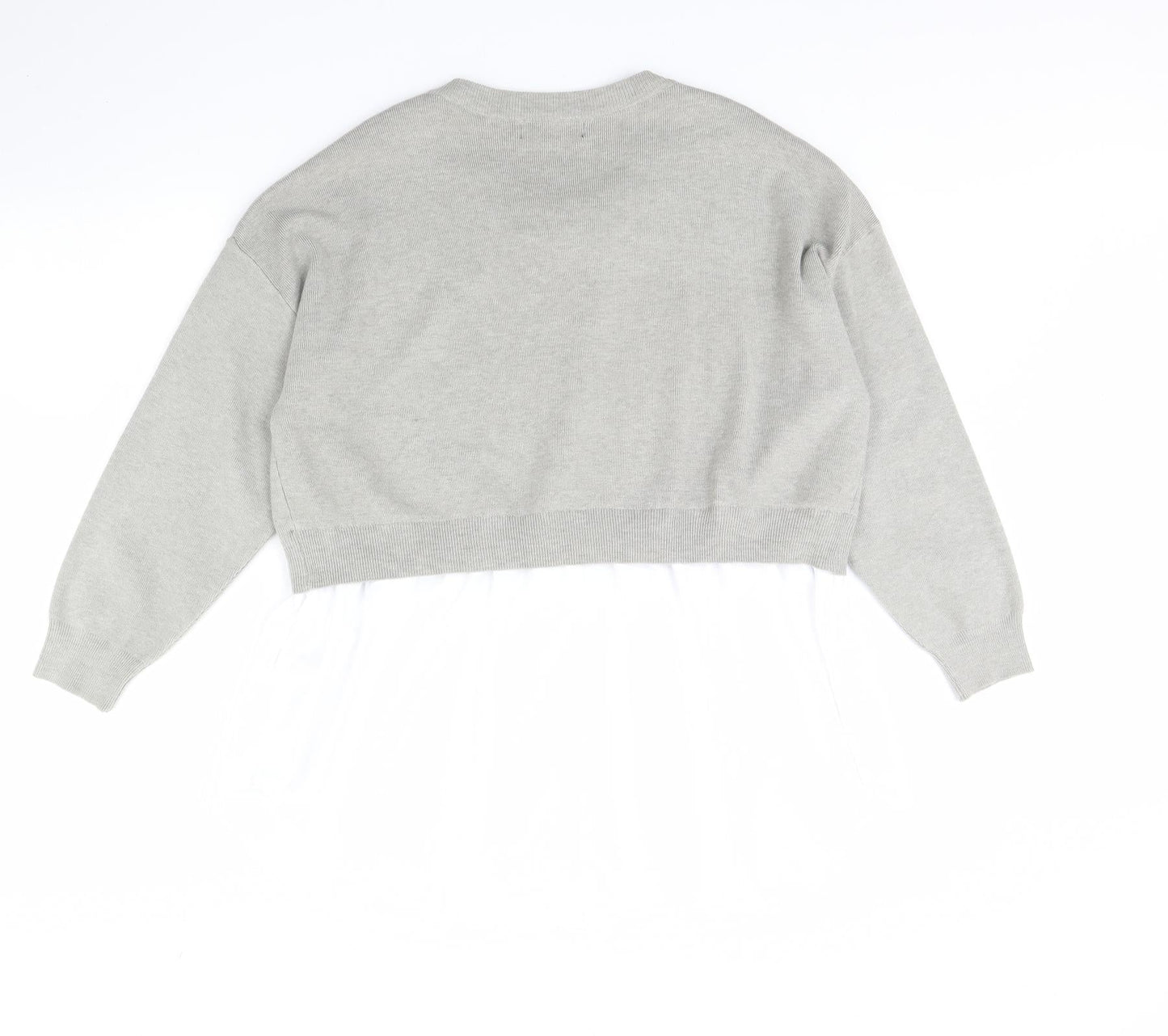 Womens UK Size M Cameo rose Grey Pullover Jumper