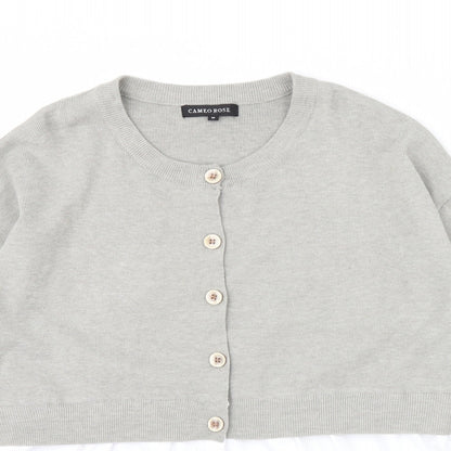 Womens UK Size M Cameo rose Grey Pullover Jumper