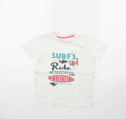 Primark Boys White   Basic T-Shirt Size 5 Years