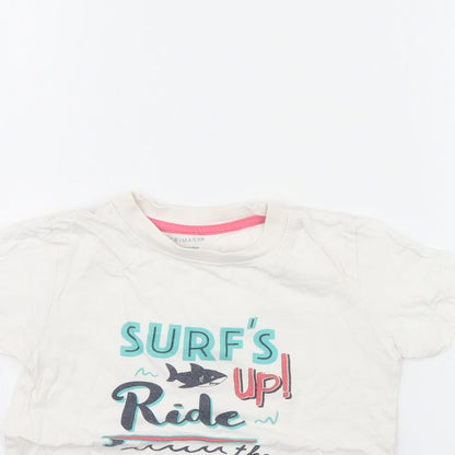 Primark Boys White   Basic T-Shirt Size 5 Years