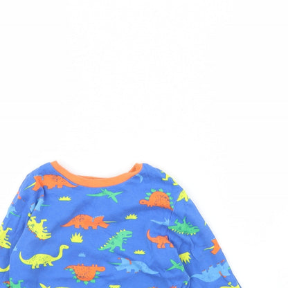 George Boys Blue Animal Print   Pyjama Top Size 6 Years  - Dinosaur