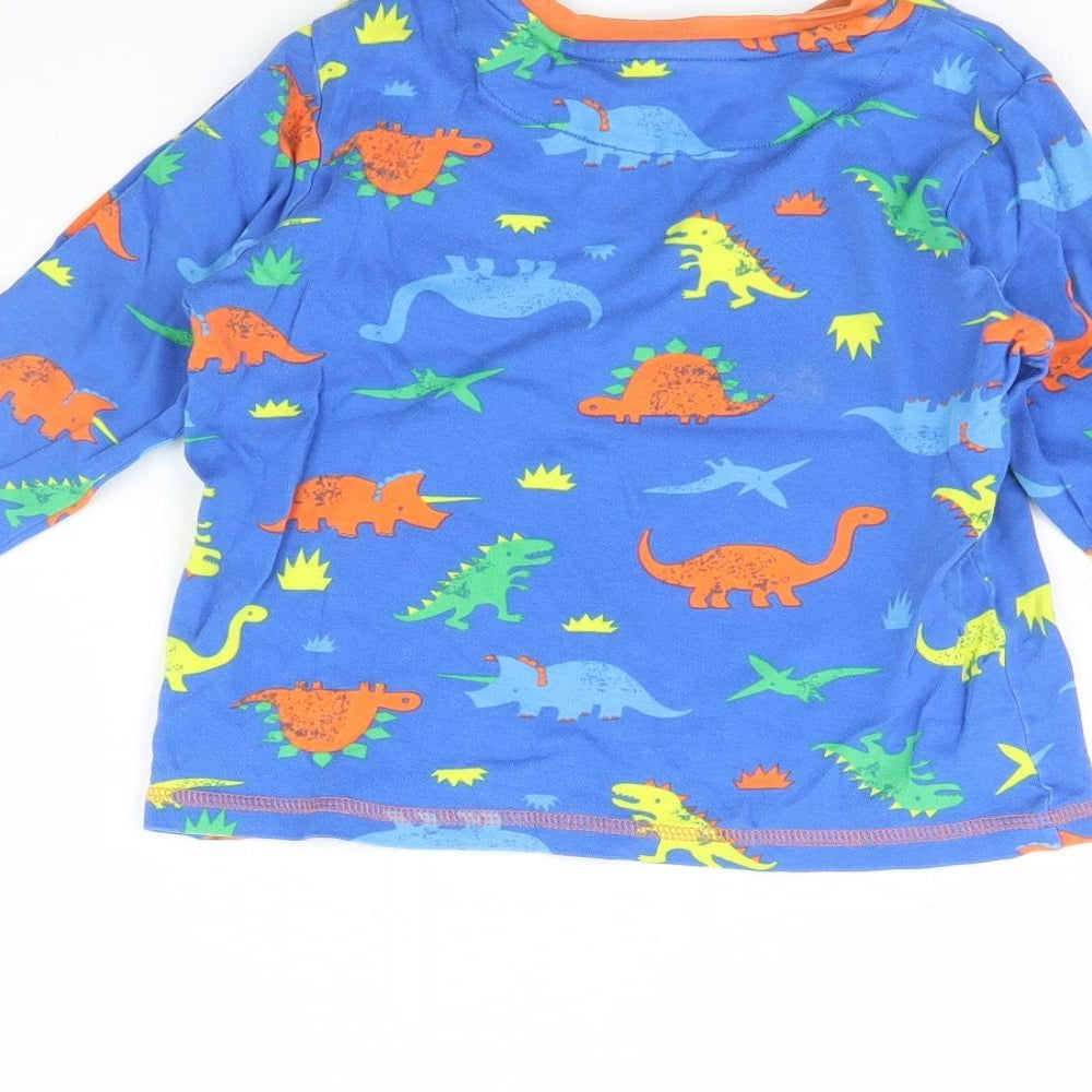 George Boys Blue Animal Print   Pyjama Top Size 6 Years  - Dinosaur