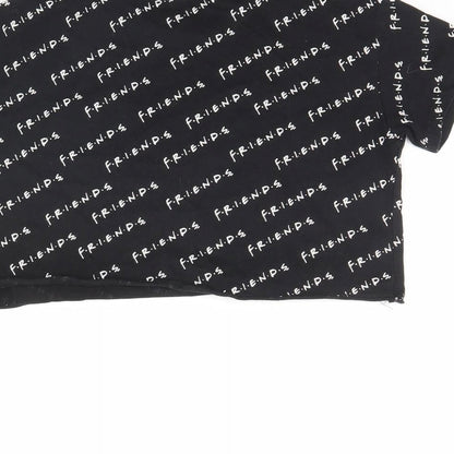 George Girls Black Spotted  Cropped T-Shirt Size 8 Years  - FRIENDS