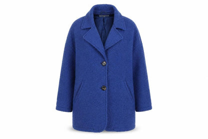 Womens UK Size 12 Peacocks Blue Overcoat