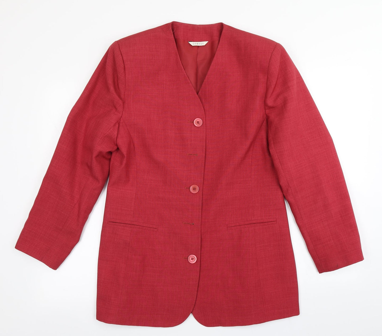 George Womens Red   Jacket Blazer Size 12
