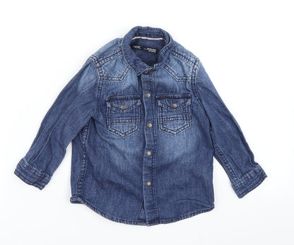 NEXT Girls Blue  Denim Basic Button-Up Size 12-18 Months