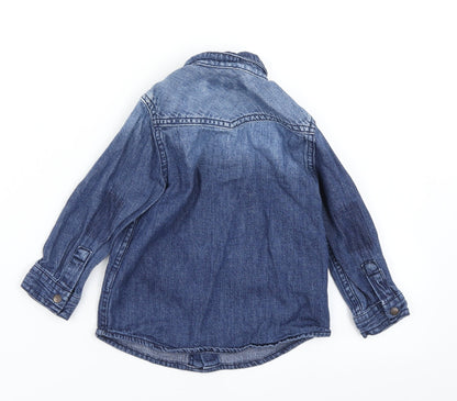 NEXT Girls Blue  Denim Basic Button-Up Size 12-18 Months
