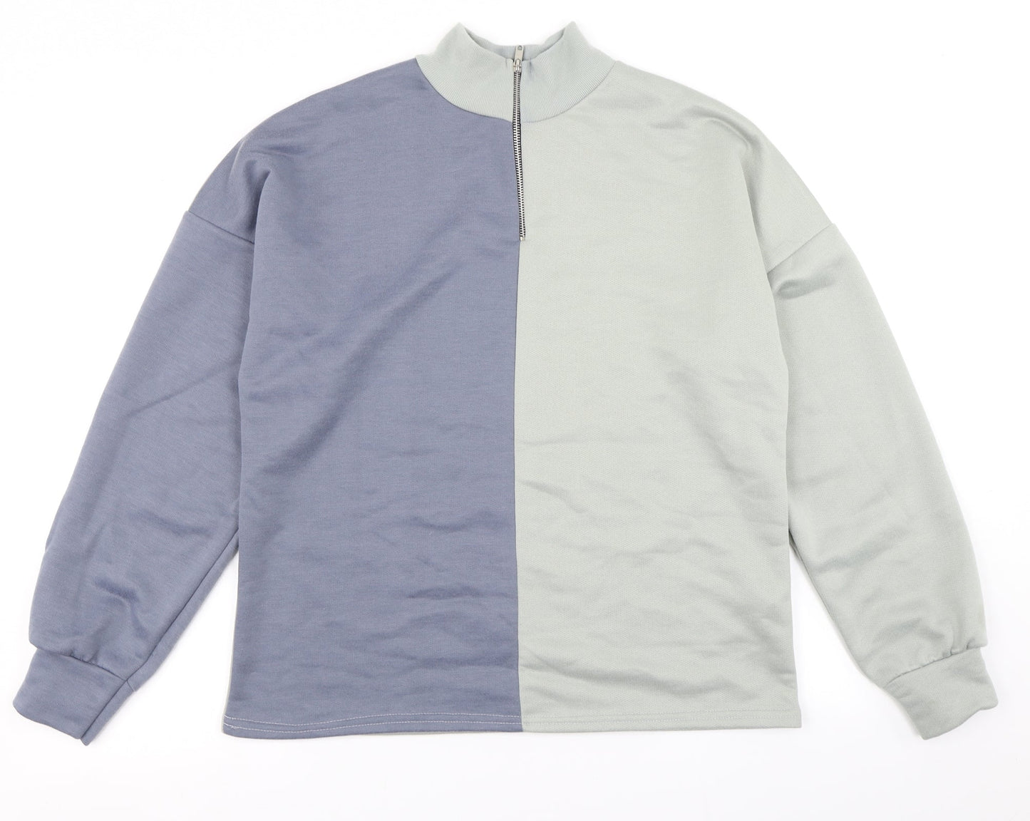 Boohoo Womens Green Colourblock  Pullover Sweatshirt Size 12