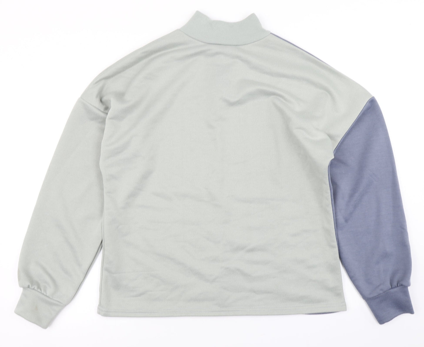 Boohoo Womens Green Colourblock  Pullover Sweatshirt Size 12