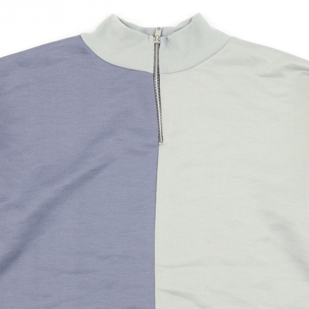 Boohoo Womens Green Colourblock  Pullover Sweatshirt Size 12