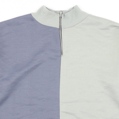 Boohoo Womens Green Colourblock  Pullover Sweatshirt Size 12