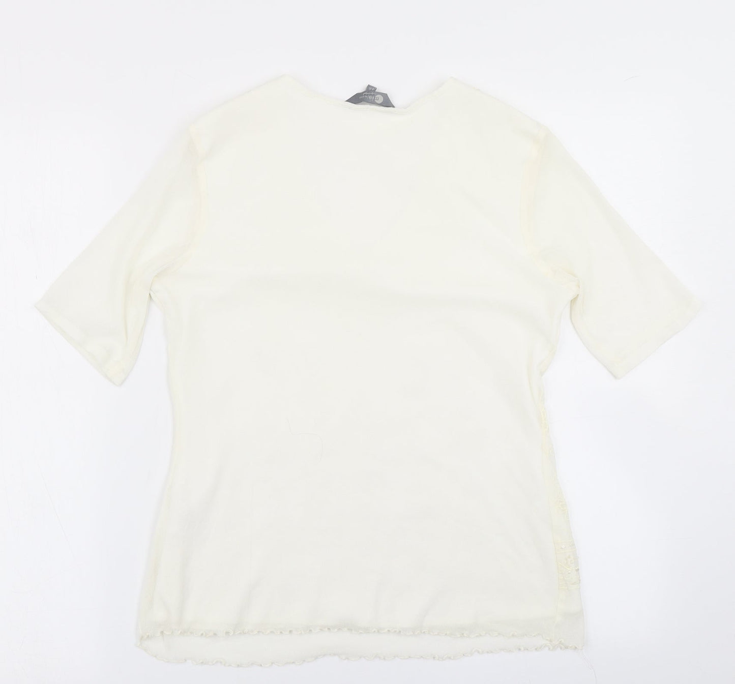Mia Moda Womens Ivory   Basic Blouse Size 14