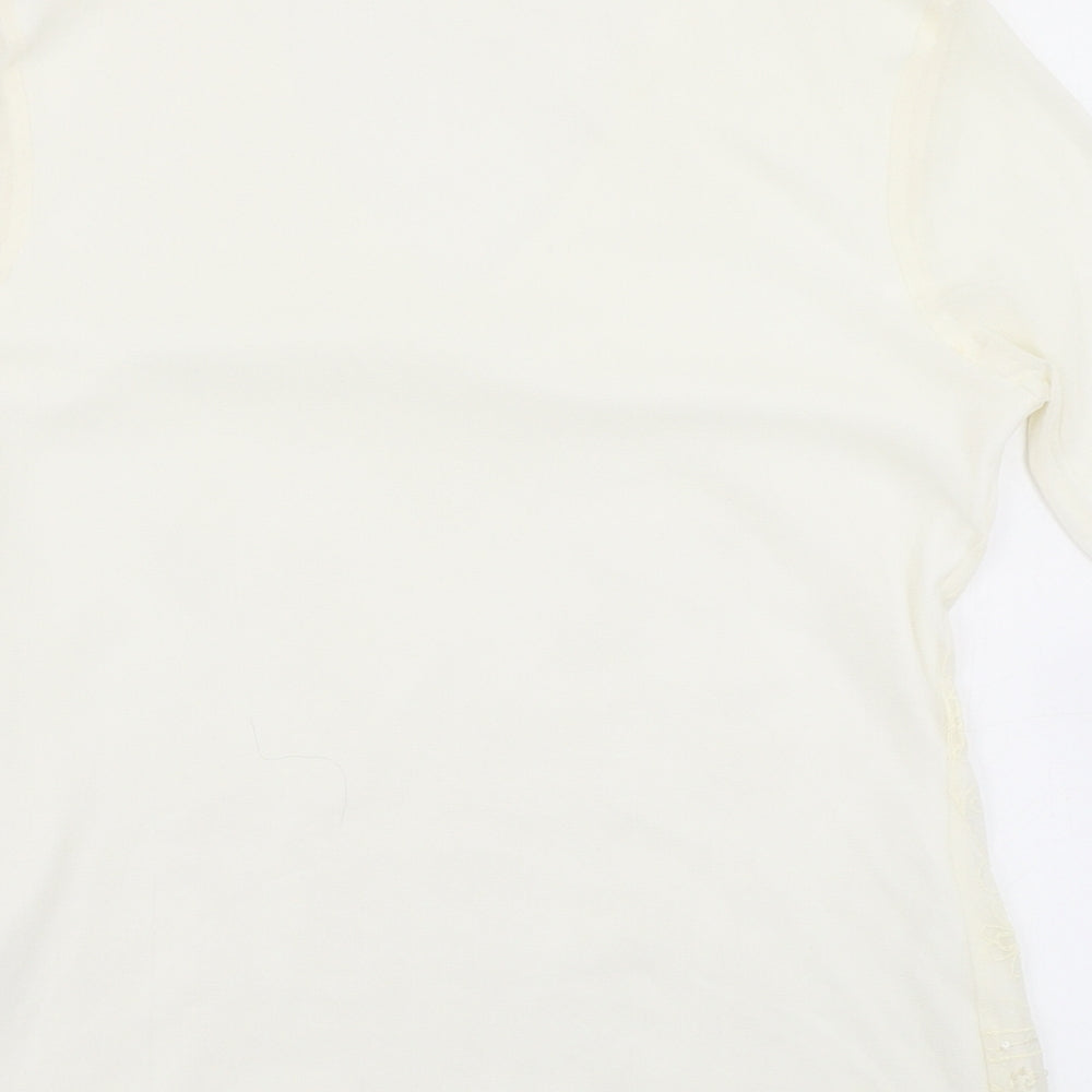 Mia Moda Womens Ivory   Basic Blouse Size 14