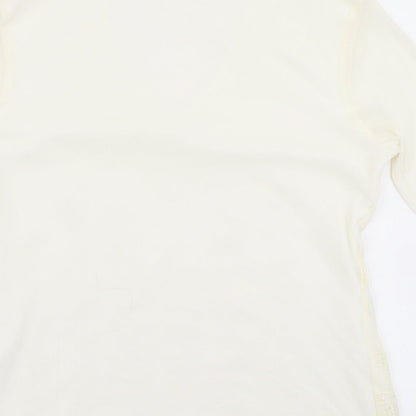 Mia Moda Womens Ivory   Basic Blouse Size 14