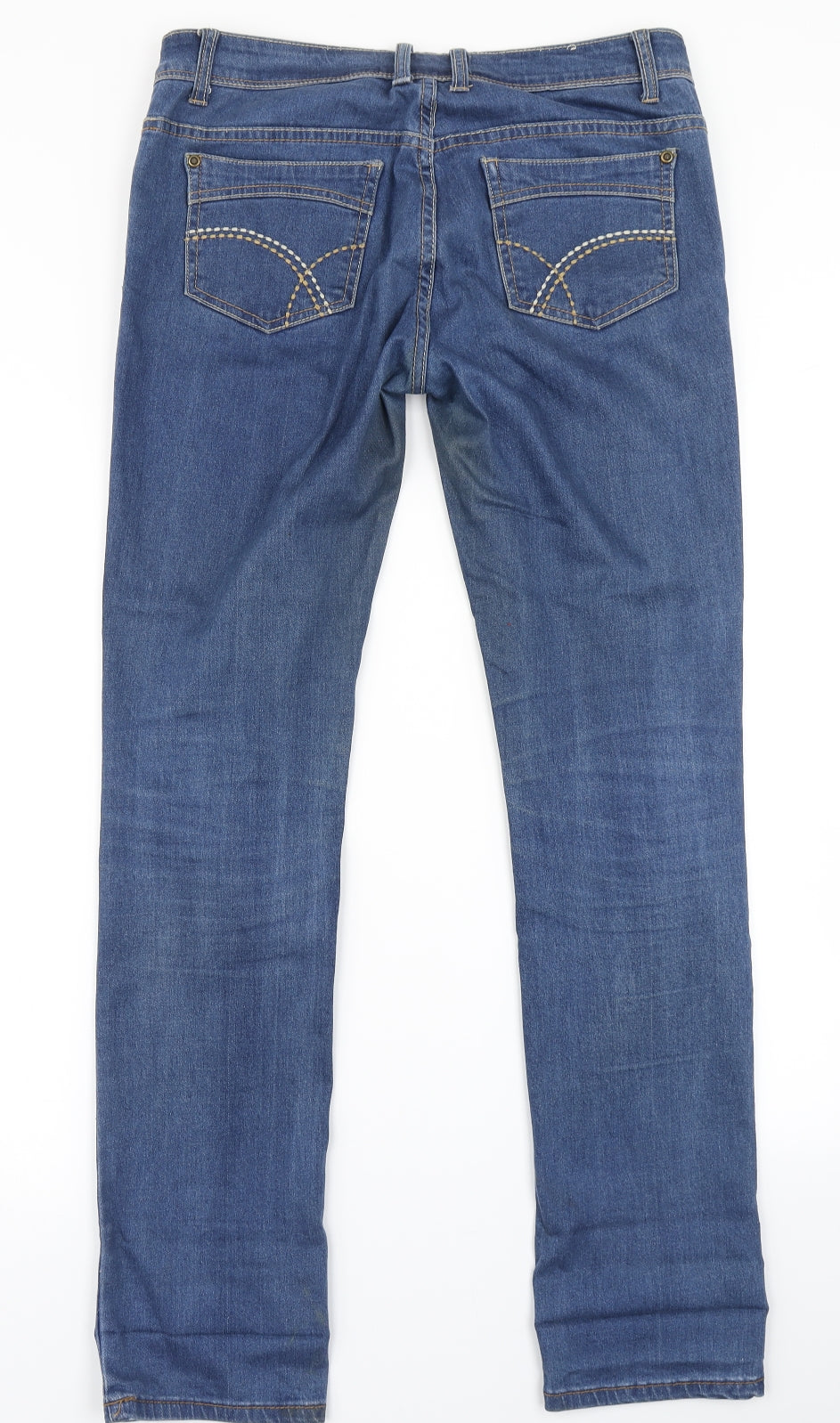 Diamonds & Divas Womens Blue  Denim Skinny Jeans Size 12 L31 in