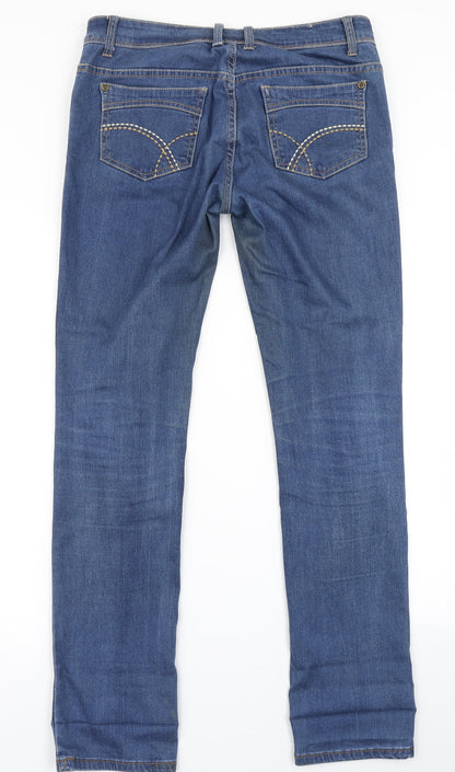 Diamonds & Divas Womens Blue  Denim Skinny Jeans Size 12 L31 in