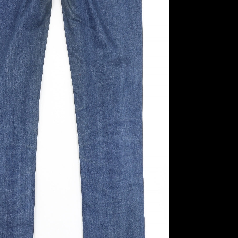 Diamonds & Divas Womens Blue  Denim Skinny Jeans Size 12 L31 in