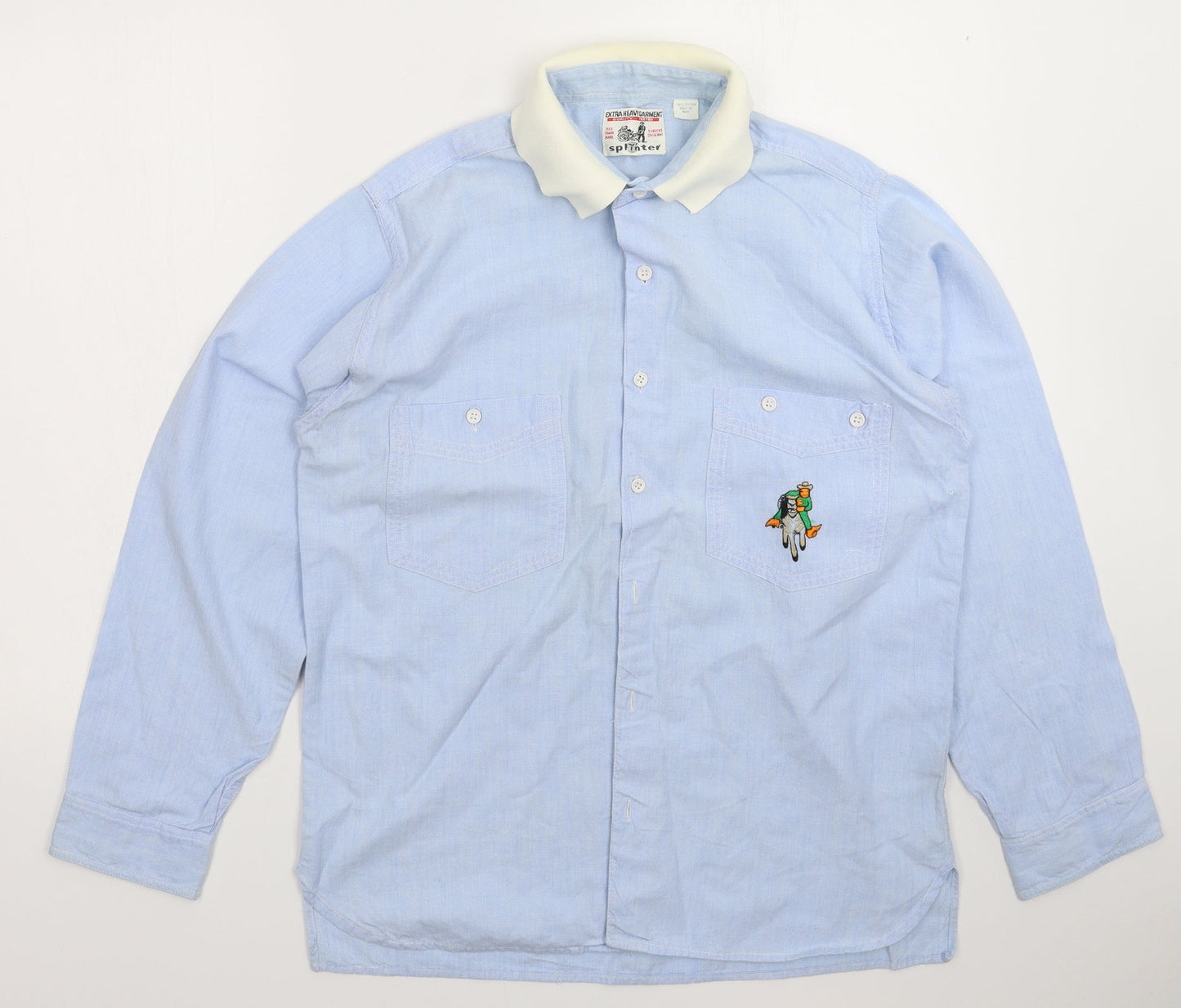 Splinter Mens Blue    Button-Up Size S