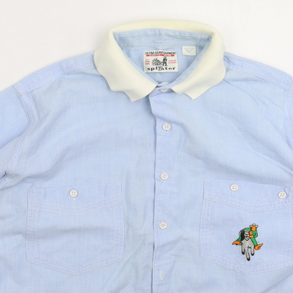 Splinter Mens Blue    Button-Up Size S