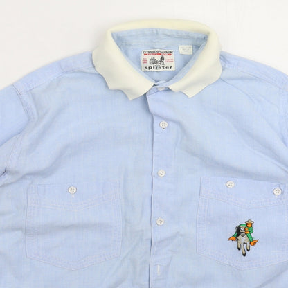 Splinter Mens Blue    Button-Up Size S