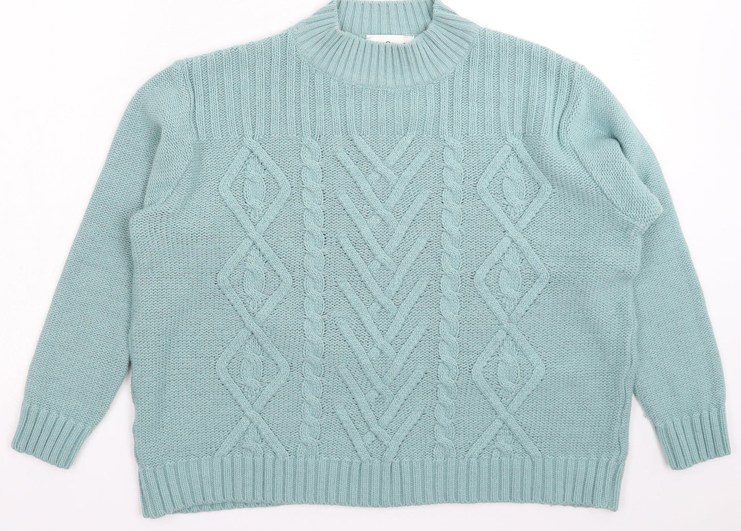 Womens UK Size L Afibel Blue Pullover Jumper