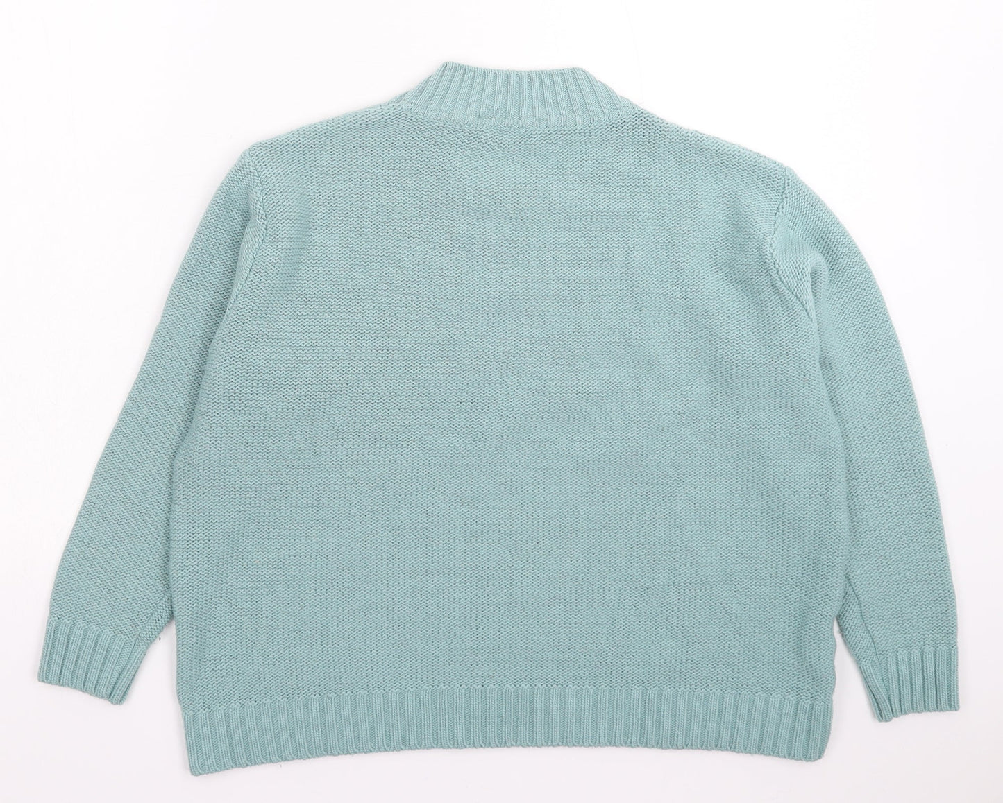 Womens UK Size L Afibel Blue Pullover Jumper