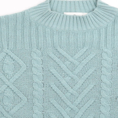 Womens UK Size L Afibel Blue Pullover Jumper