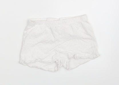 H&M Girls White Polka Dot  Sweat Shorts Size 4-5 Years