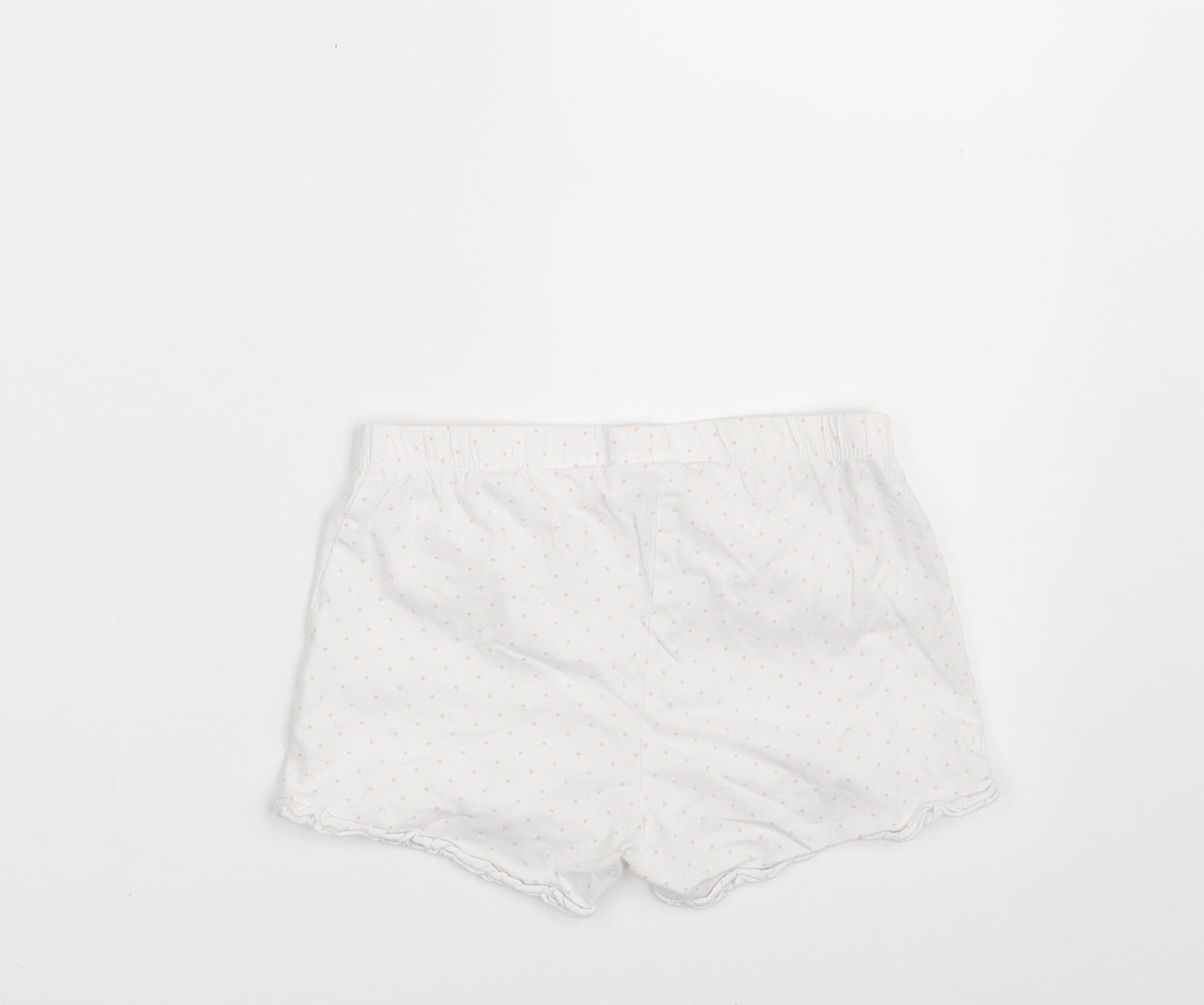 H&M Girls White Polka Dot  Sweat Shorts Size 4-5 Years
