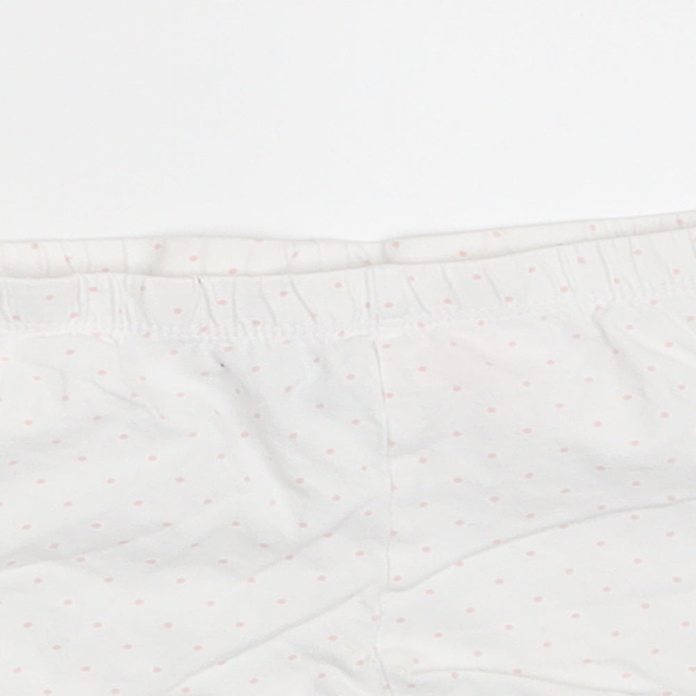 H&M Girls White Polka Dot  Sweat Shorts Size 4-5 Years