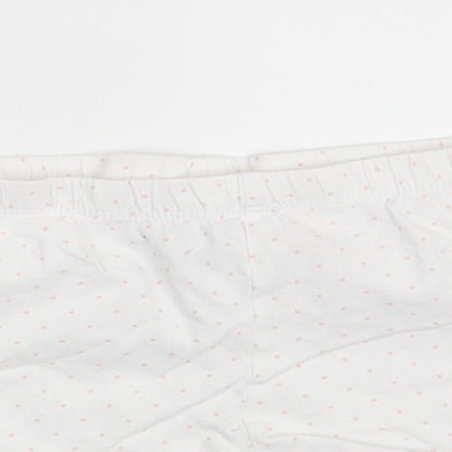 H&M Girls White Polka Dot  Sweat Shorts Size 4-5 Years