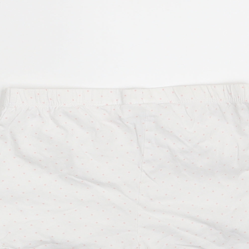 H&M Girls White Polka Dot  Sweat Shorts Size 4-5 Years
